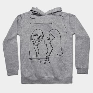 Horror Mirror on the wall | Minimalist dark illustration | Part 3 Hoodie